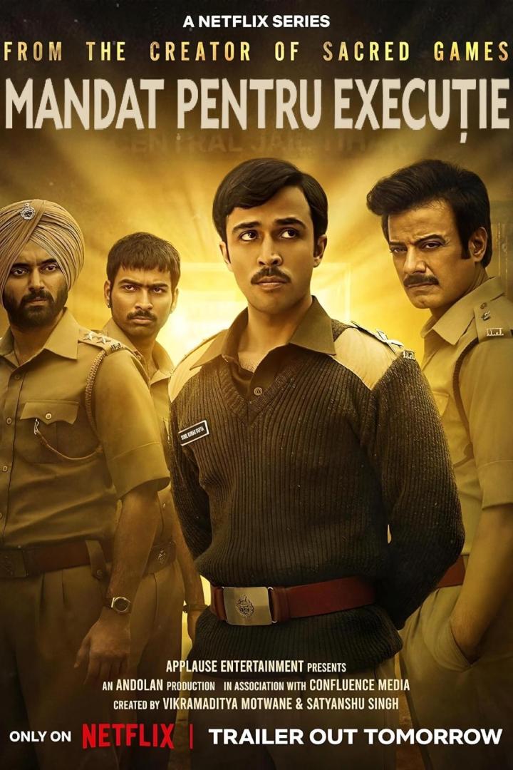 Das Poster für die Netflix-Serie „Mandat Pentru Execuție“ zeigt vier Polizisten.