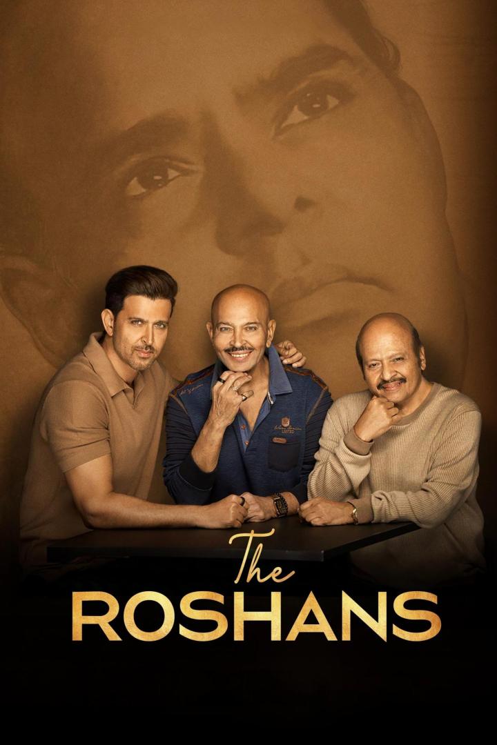 Ein Porträt der Familie Roshan, bestehend aus Hrithik Roshan, Rakesh Roshan und einem weiteren Familienmitglied.