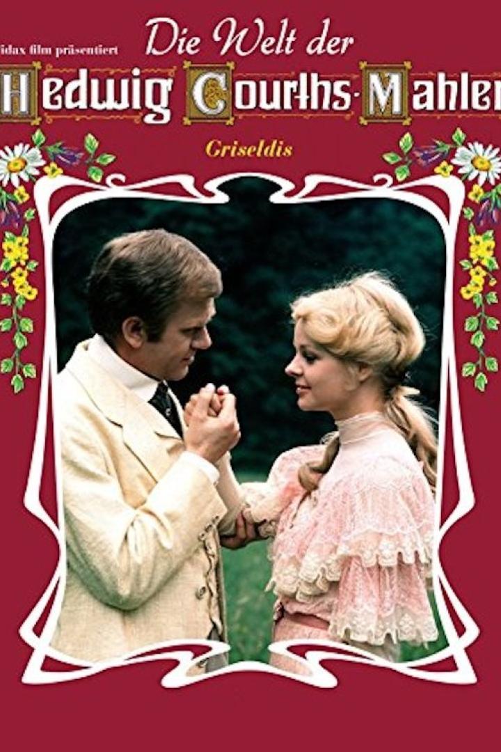 Das Filmplakat für „Die Welt der Hedwig Courths-Mahler – Griseldis“ zeigt ein Paar in historischer Kleidung.