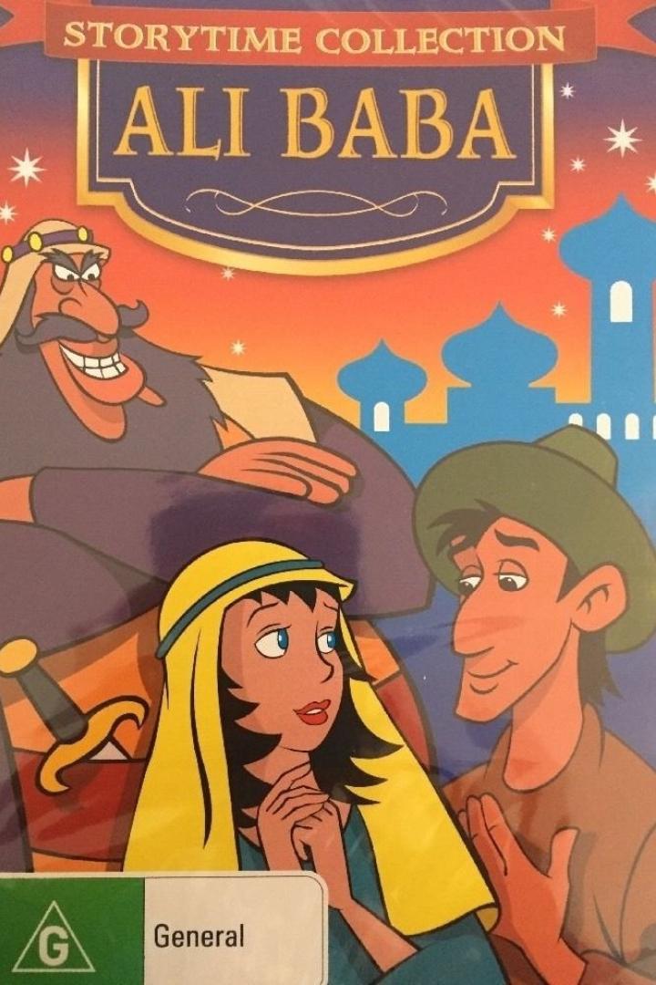 Das Cover der „Storytime Collection“ von „Ali Baba“ zeigt Zeichentrickfiguren vor einer orientalischen Stadtkulisse.