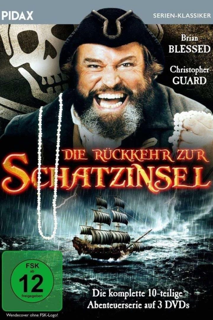 Das Cover der DVD „Die Rückkehr zur Schatzinsel“ mit Brian Blessed als Pirat.