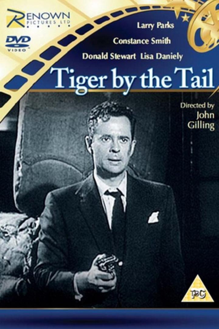 Das Filmplakat für „Tiger by the Tail“ mit Larry Parks in der Hauptrolle.
