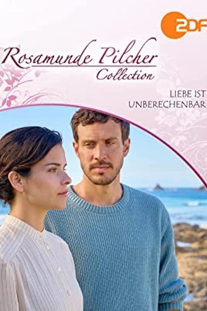 Das Cover der Rosamunde Pilcher Collection: „Liebe ist unberechenbar“ mit zwei Personen vor einer Küstenlandschaft.