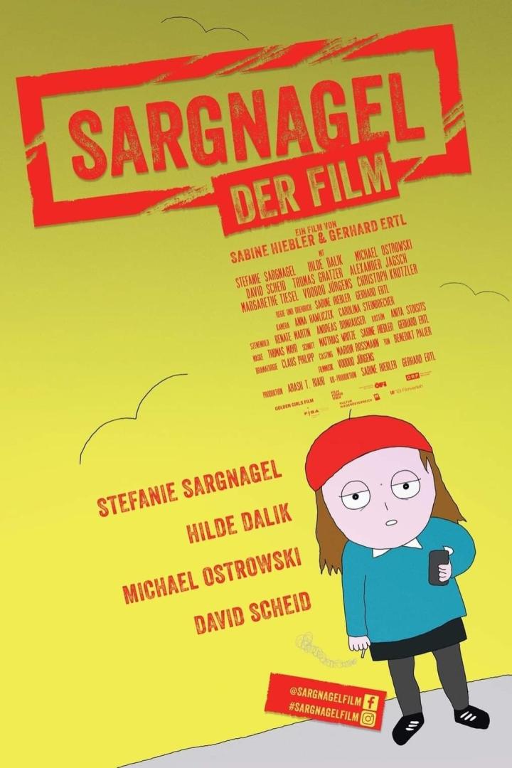 Das Filmplakat für „Sargnagel – Der Film“ zeigt eine Comicfigur mit roter Mütze.