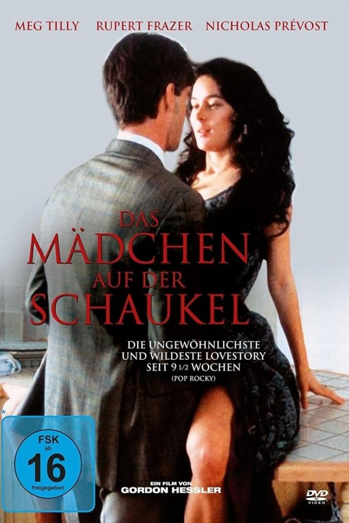 Das Filmplakat für „Das Mädchen auf der Schaukel“ mit Meg Tilly und Rupert Frazer.