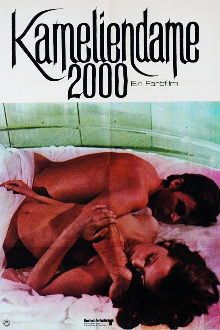 Das Filmplakat für „Kameliendame 2000“ zeigt ein Paar im Bett.