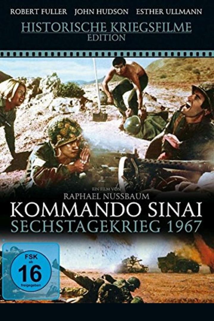 Das Filmplakat für „Kommando Sinai – Sechstagekrieg 1967“ zeigt Soldaten im Kampf.