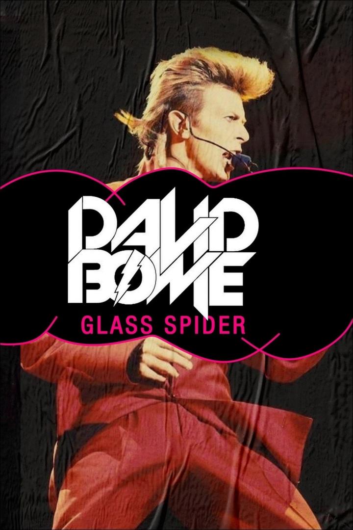 Ein Werbeplakat für David Bowies „Glass Spider“-Tour.