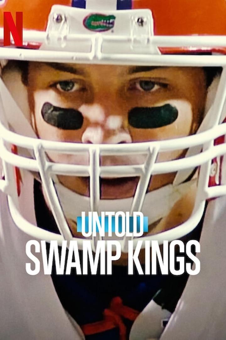 Ein Footballspieler mit Helm, im Vordergrund der Titel „Untold: Swamp Kings“.
