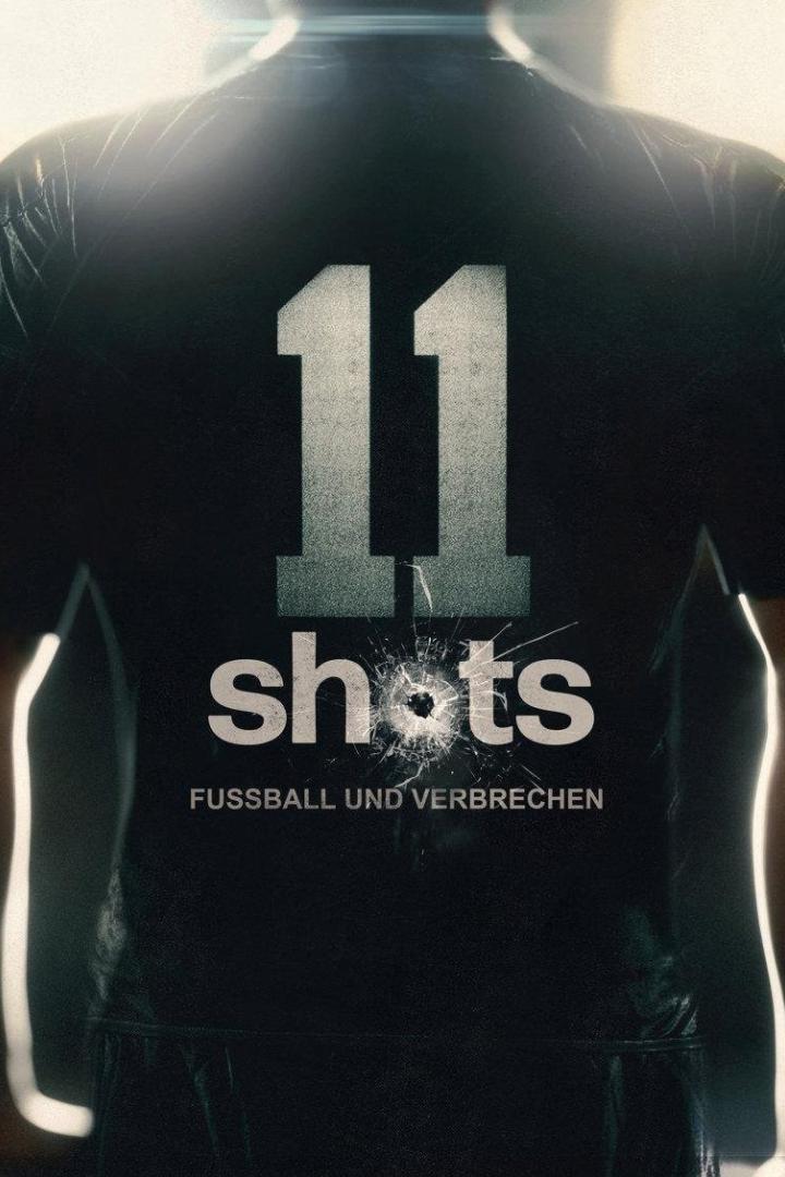 Das Filmplakat für „11 Shots: Fußball und Verbrechen“ zeigt die Rückseite eines Fußballtrikots.