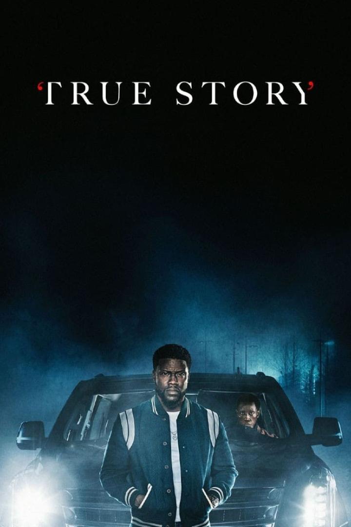 Das Filmplakat für „True Story“ zeigt Kevin Hart vor einem Auto.
