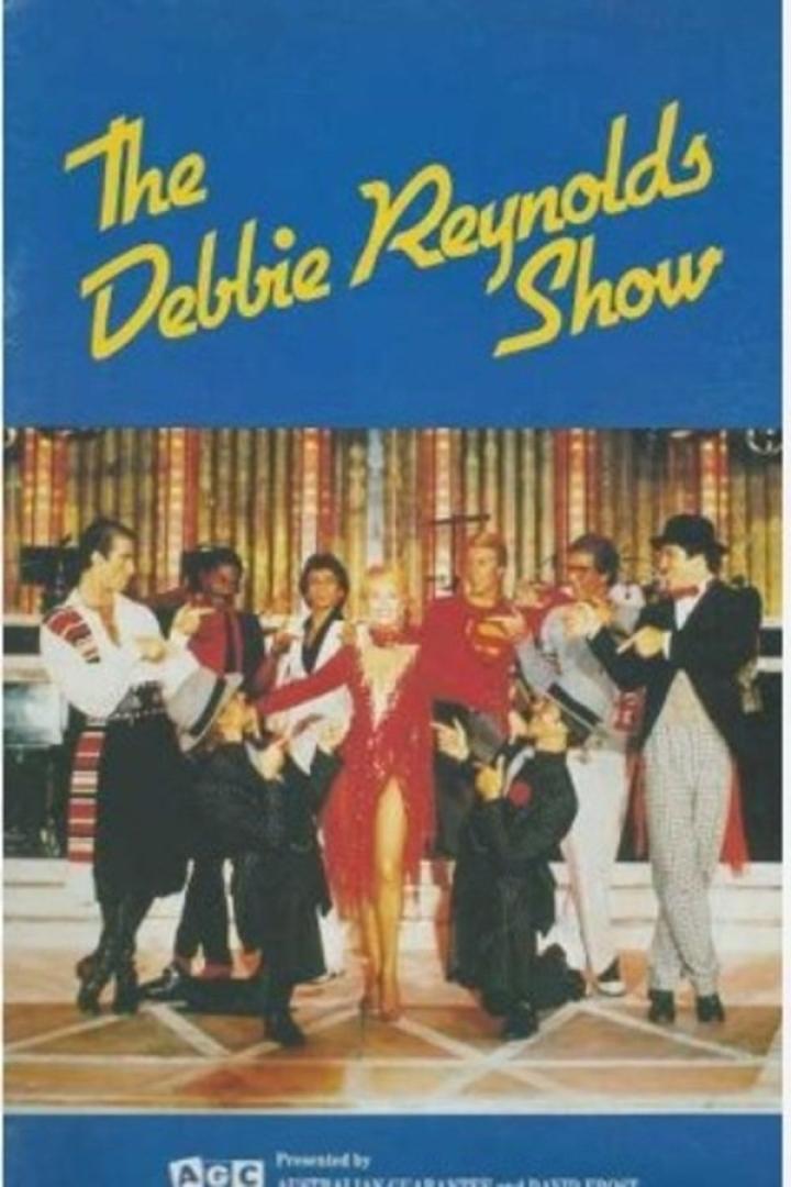 Das Poster für „The Debbie Reynolds Show“ zeigt Debbie Reynolds mit Tänzern in Kostümen.