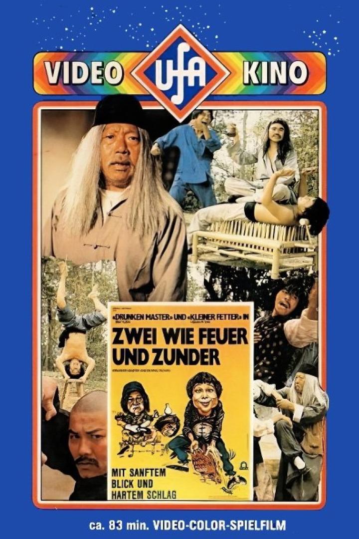 Das Cover des Films „Zwei wie Feuer und Zunder“ mit verschiedenen Kampfszenen.