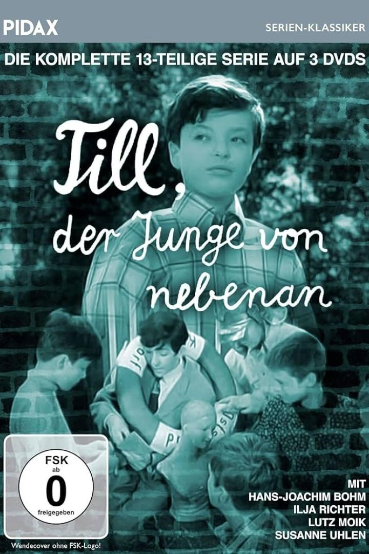 Das DVD-Cover der 13-teiligen Serie „Till, der Junge von nebenan“ mit den Hauptdarstellern.