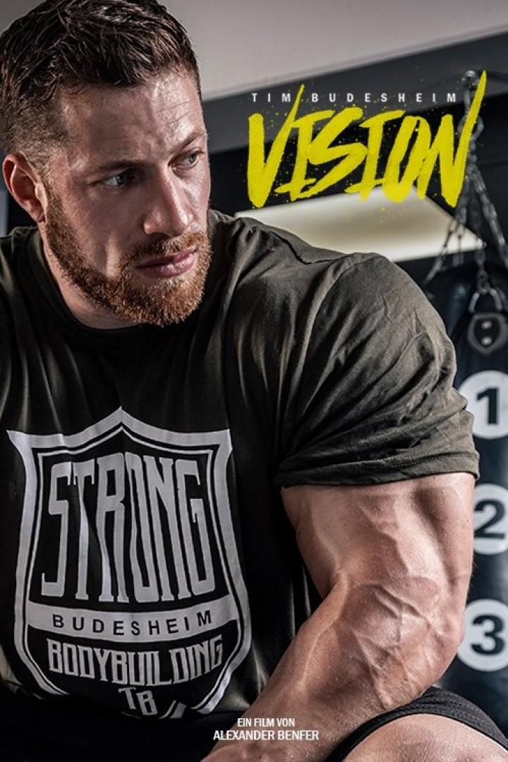 Ein muskulöser Mann, Tim Budesheim, posiert für den Film „Vision“.