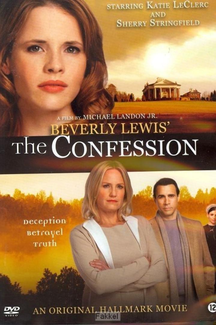 Das Filmplakat für „Beverly Lewis' The Confession“ mit Katie Leclerc und Sherry Stringfield.
