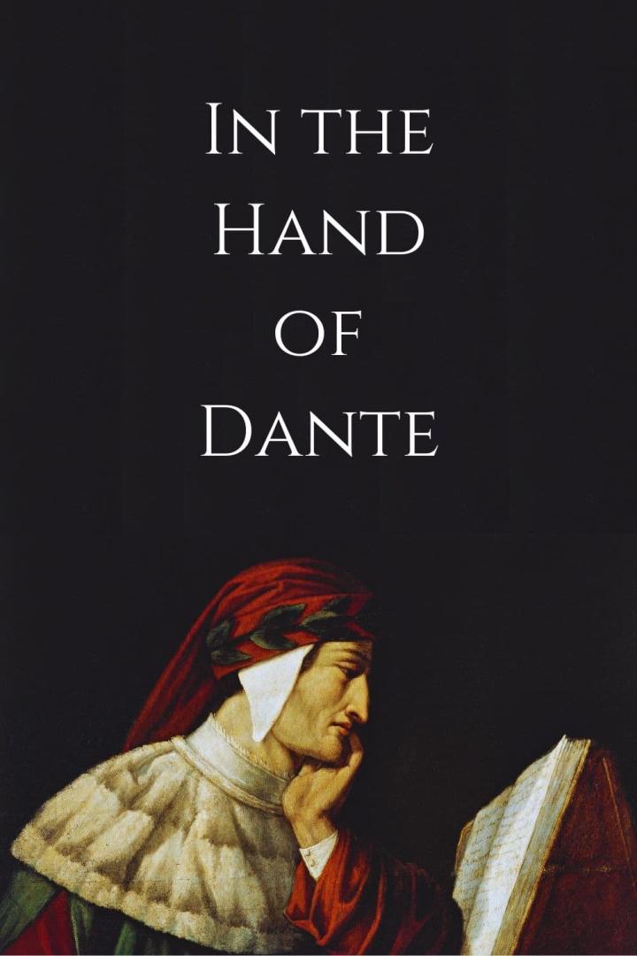 Das Buchcover von „In the Hand of Dante“ mit einem Porträt von Dante Alighieri.