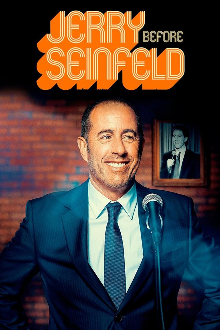 Das Poster für „Jerry Before Seinfeld“ zeigt Jerry Seinfeld vor einem Mikrofon.