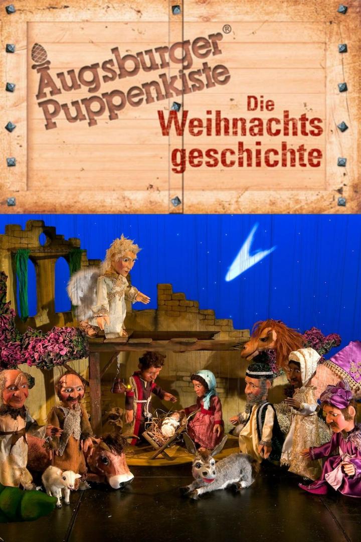Szene aus der Augsburger Puppenkiste: „Die Weihnachtsgeschichte“ mit Marionettenfiguren.