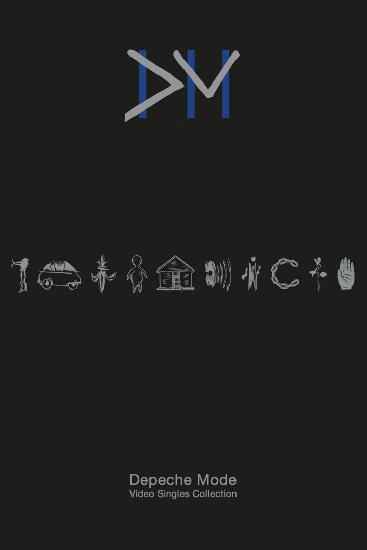 Das Cover der „Video Singles Collection“ von Depeche Mode mit dem Bandlogo und Kritzeleien.