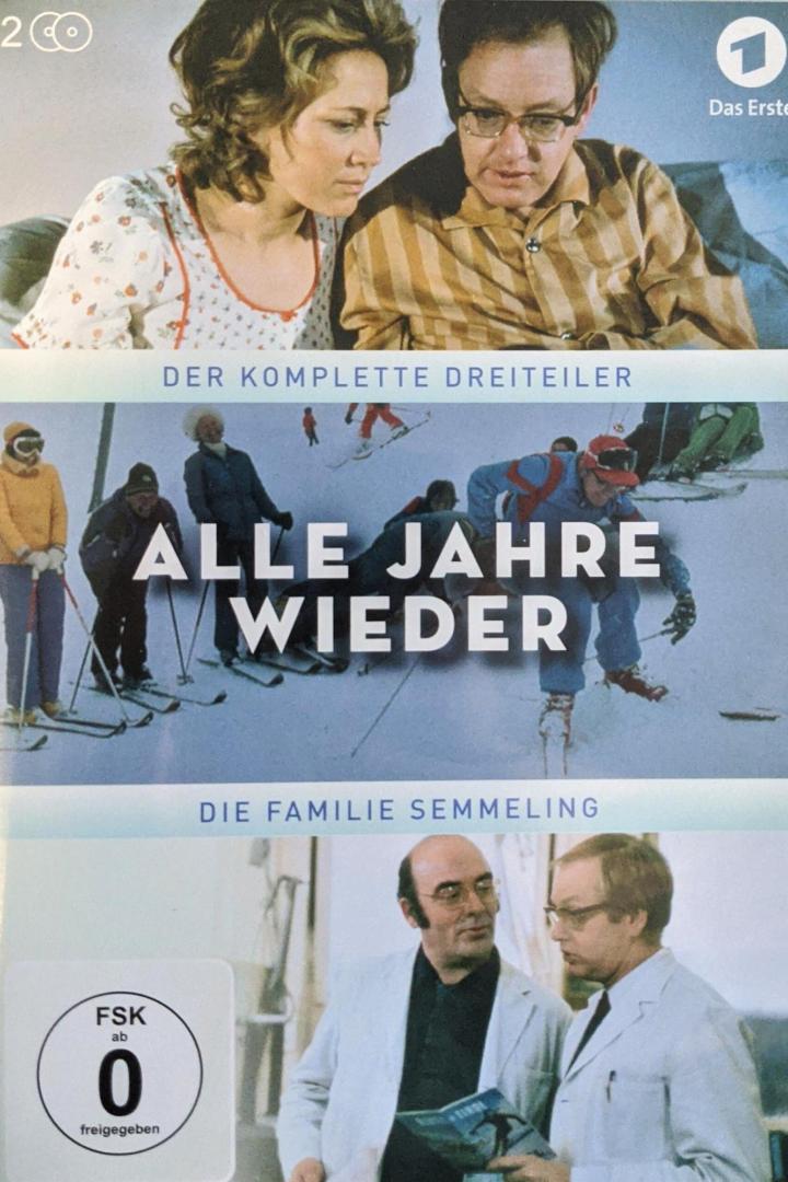 Das Cover der DVD „Alle Jahre wieder“ zeigt Szenen mit der Familie Semmeling.
