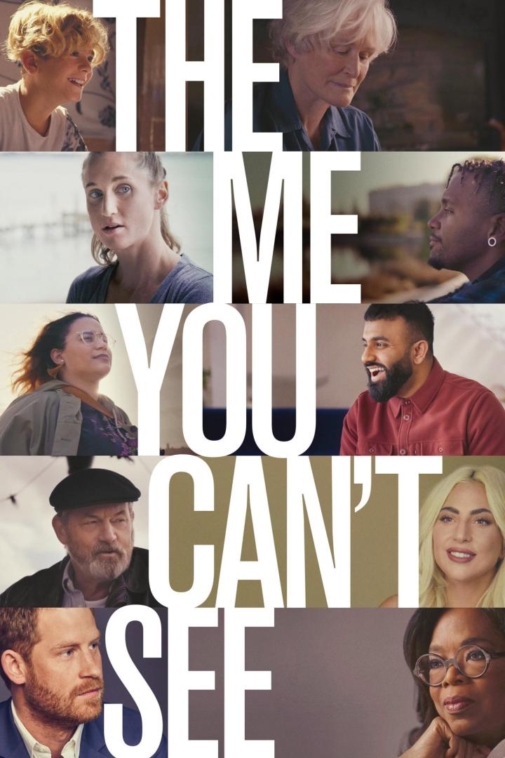 Das Poster für die Dokumentarserie „The Me You Can't See“ zeigt verschiedene Personen, darunter Lady Gaga und Prinz Harry.