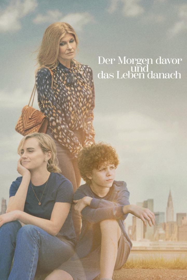 Das Filmplakat für „Der Morgen davor und das Leben danach“ zeigt drei Personen vor einer Skyline.