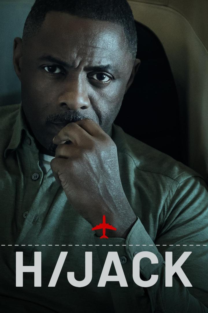 Idris Elba auf dem Poster für die Fernsehserie „Hijack“.