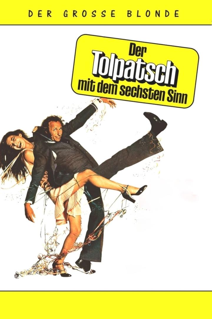 Das Filmplakat für „Der große Blonde mit dem schwarzen Schuh“ zeigt Pierre Richard mit Mireille Darc.