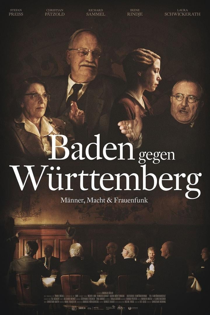 Das Filmplakat zu „Baden gegen Württemberg“ zeigt die Schauspieler und den Filmtitel.