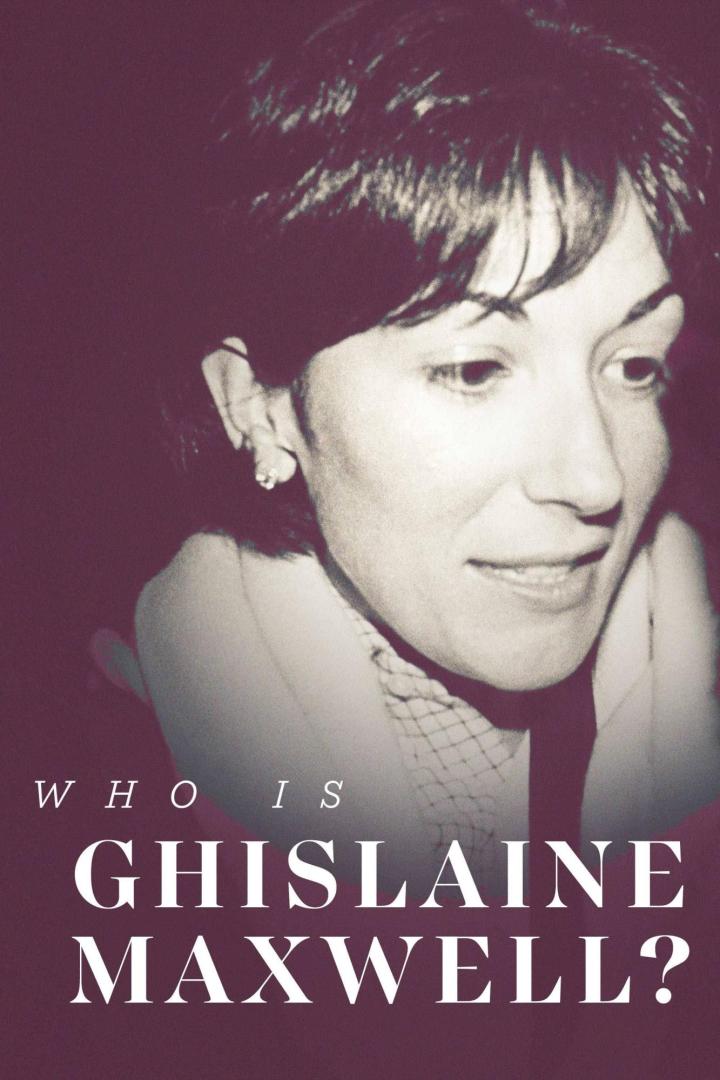 Porträt von Ghislaine Maxwell vor dem Hintergrund des Titels „Who is Ghislaine Maxwell?“.
