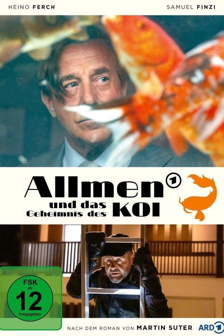 Das Filmplakat zu „Allmen und das Geheimnis des Koi“ mit Heino Ferch und Samuel Finzi.