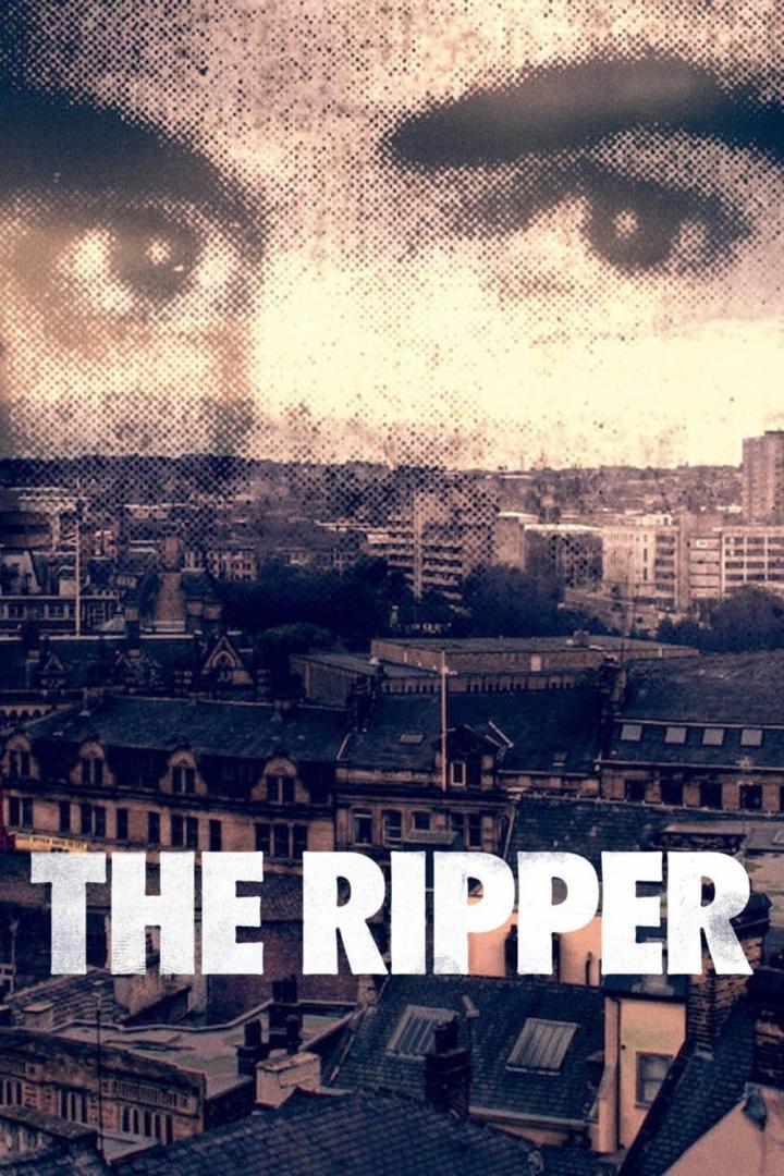 Das Filmplakat für „The Ripper“ zeigt eine Stadtansicht unter einem Paar Augen.