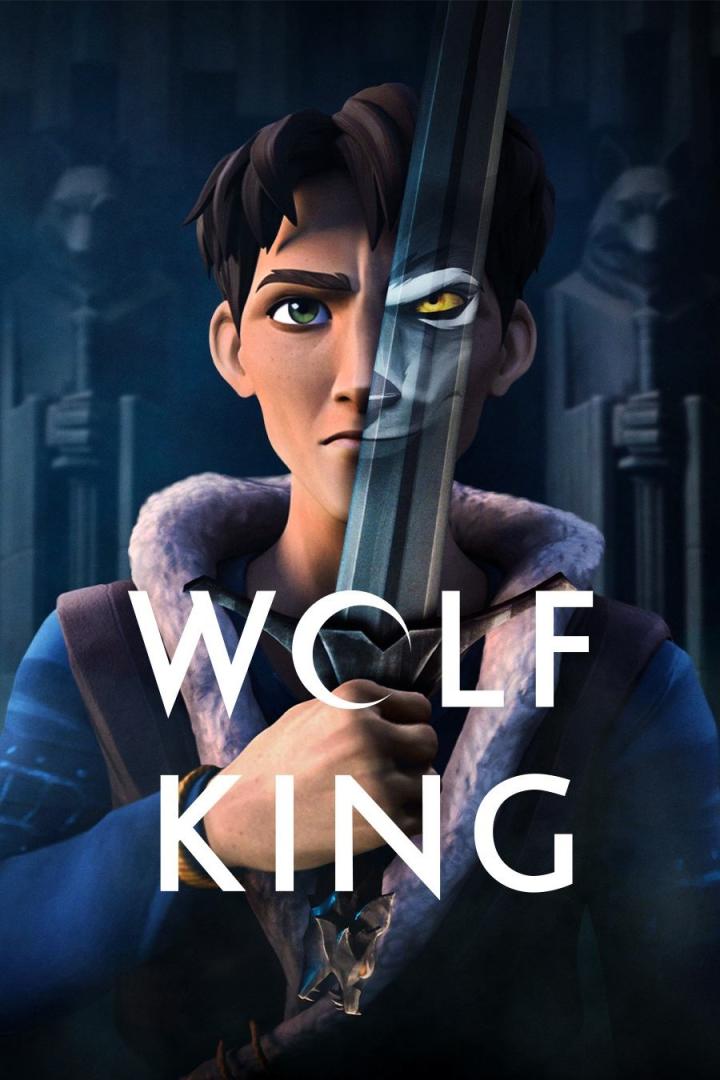 Ein animierter Charakter aus „Wolf King“ hält ein Schwert vor seinem Gesicht.