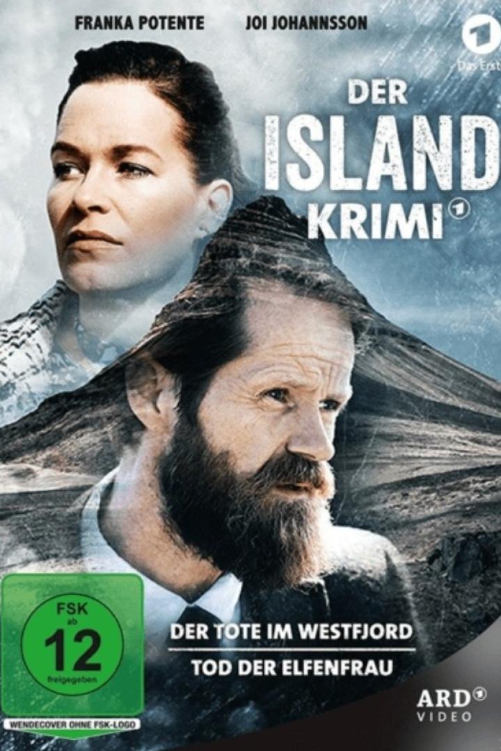 Das Cover von „Der Island Krimi“ mit Franka Potente und Joi Johannsson.