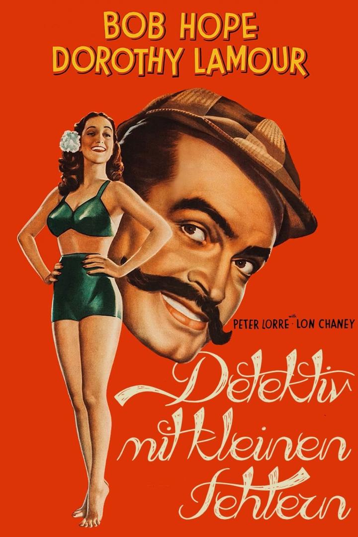 Das Filmplakat für „Detektiv mit kleinen Fehlern“ mit Bob Hope und Dorothy Lamour.