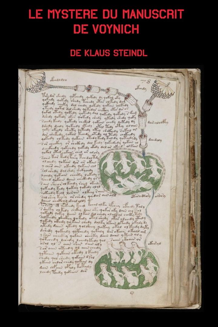 Das Titelblatt des Buches „Le Mystère du Manuscrit de Voynich“ von Klaus Steindl mit Illustrationen.