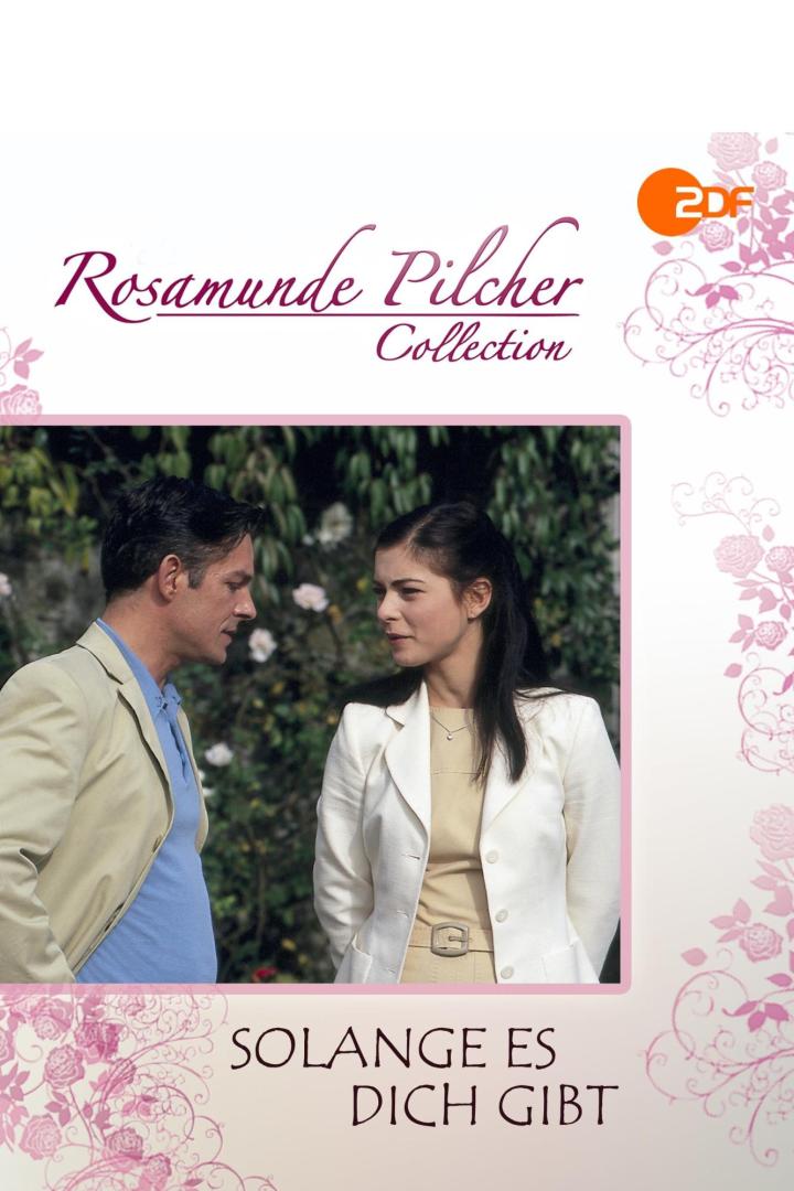 Ein Mann und eine Frau stehen sich auf dem Cover von „Solange es dich gibt“ gegenüber.