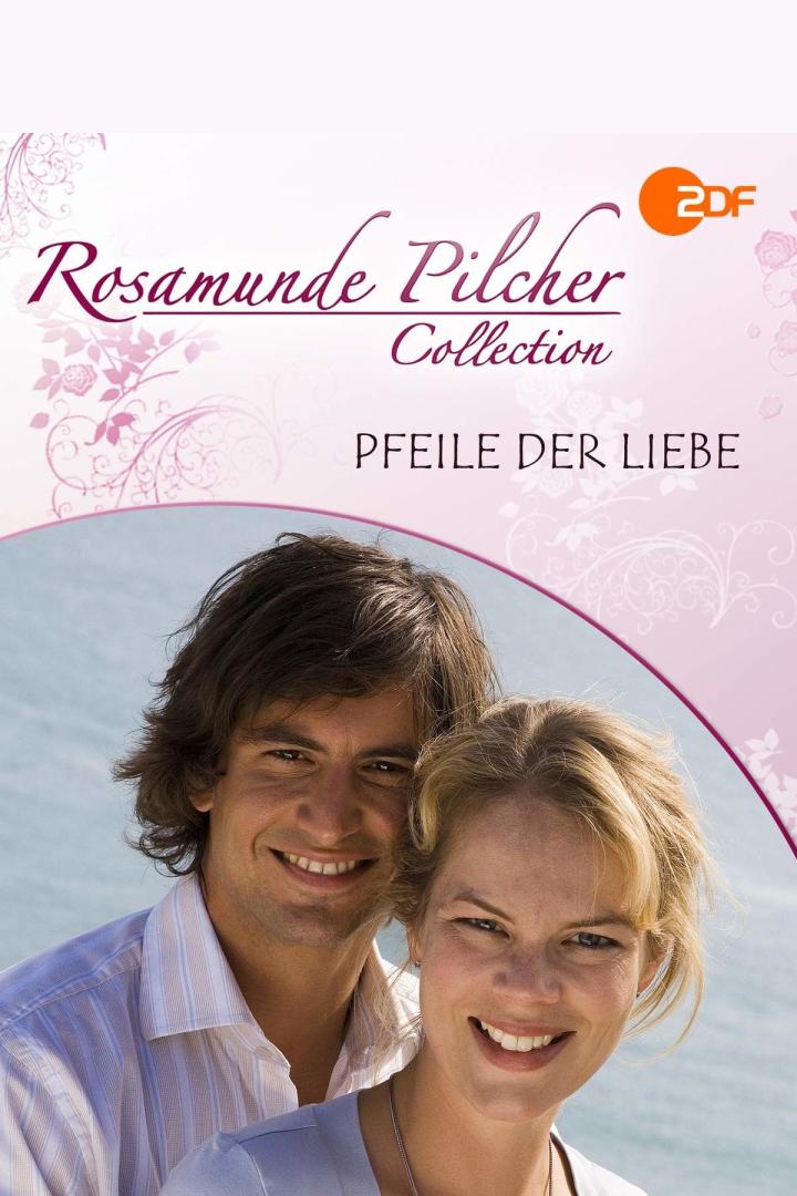 Das Cover von Rosamunde Pilchers „Pfeile der Liebe“ mit einem lächelnden Paar.