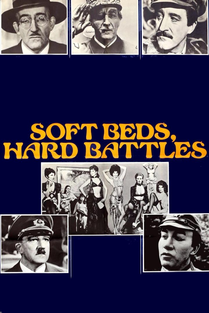 Das Filmplakat für „Soft Beds, Hard Battles“ zeigt verschiedene Charaktere und eine Gruppe von Frauen.