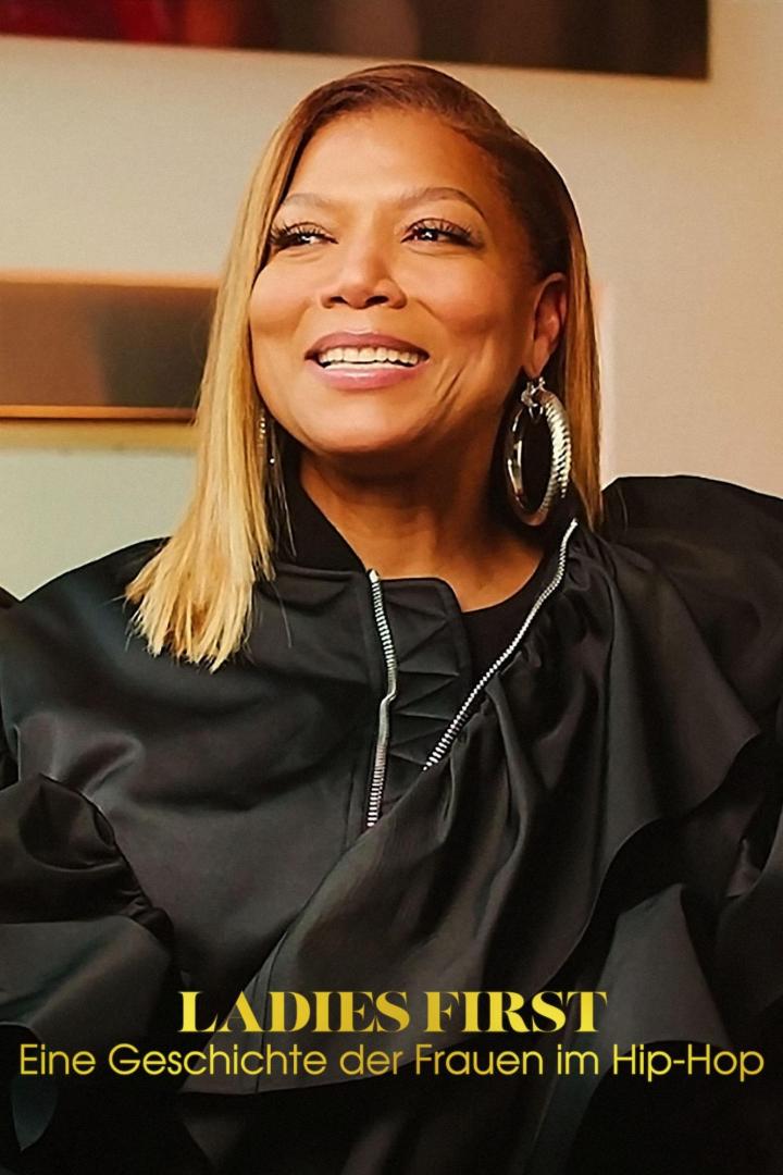 Queen Latifah lächelt auf einem Werbebild für „Ladies First: Eine Geschichte der Frauen im Hip-Hop“.