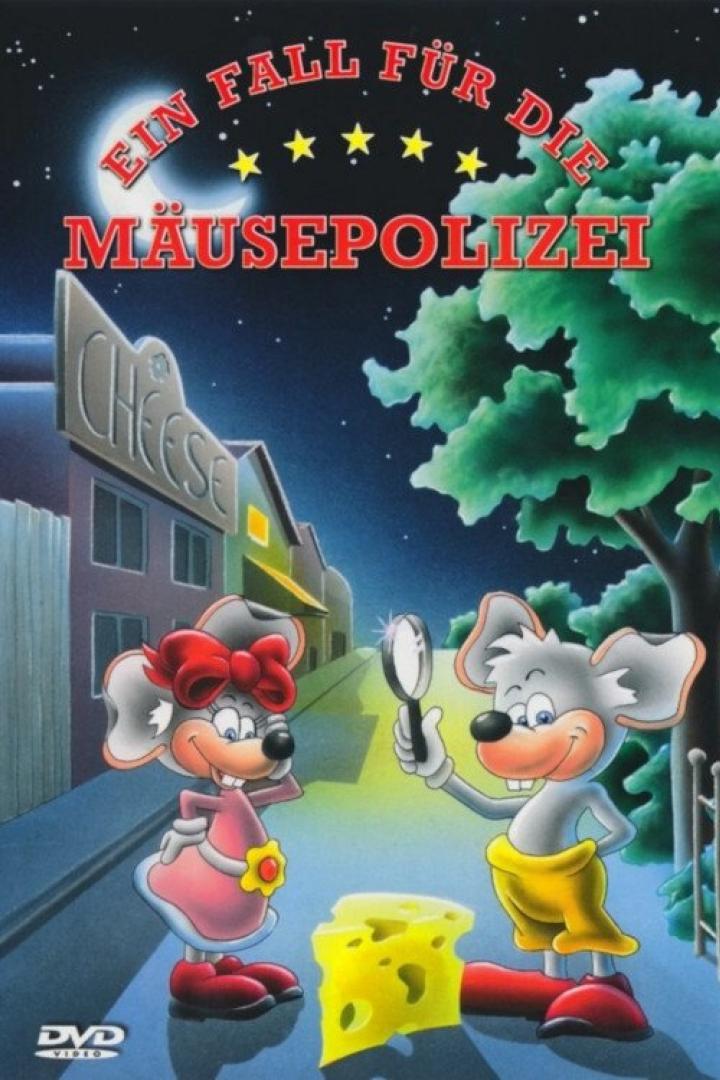 Das Cover des Films „Ein Fall für die Mäusepolizei“ zeigt zwei Mäuse vor einem Stück Käse.