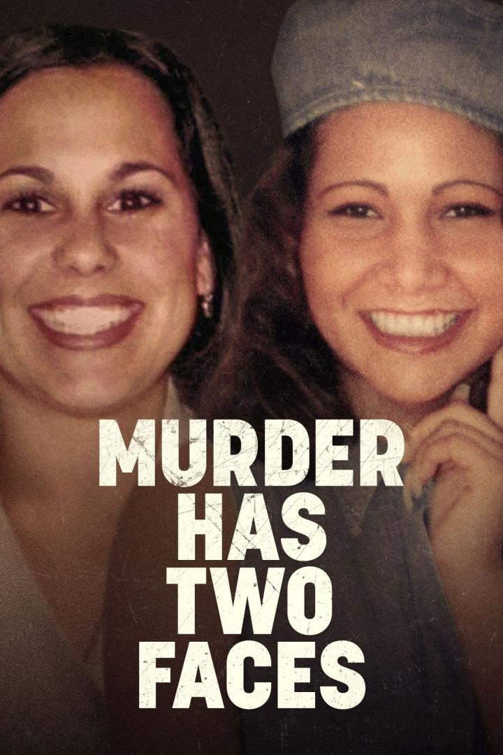 Das Filmplakat für „Murder Has Two Faces“ zeigt zwei lächelnde Frauen.