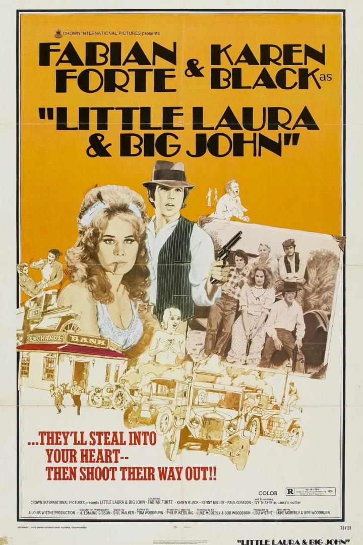 Das Filmplakat für „Little Laura & Big John“ mit Fabian Forte und Karen Black.