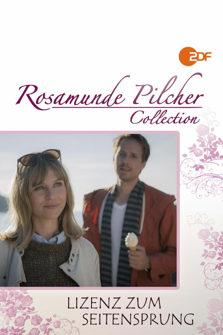 Das Cover der „Rosamunde Pilcher Collection: Lizenz zum Seitensprung“ zeigt ein Paar am Meer.