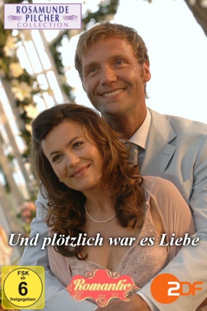 Ein Mann und eine Frau umarmen sich auf dem Cover von „Und plötzlich war es Liebe“.