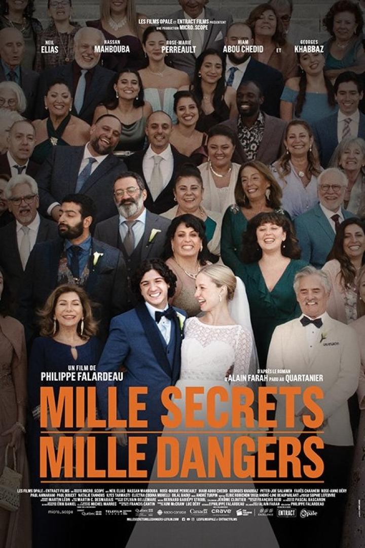 Das Filmplakat für „Mille secrets mille dangers“ zeigt eine Hochzeitsgesellschaft.
