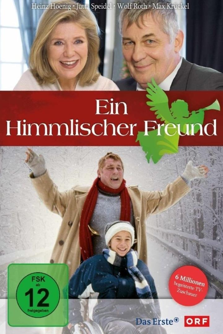 Das Filmplakat für „Ein Himmlischer Freund“ mit Heinz Hoenig, Jutta Speidel, Wolf Roth und Max Krückel.