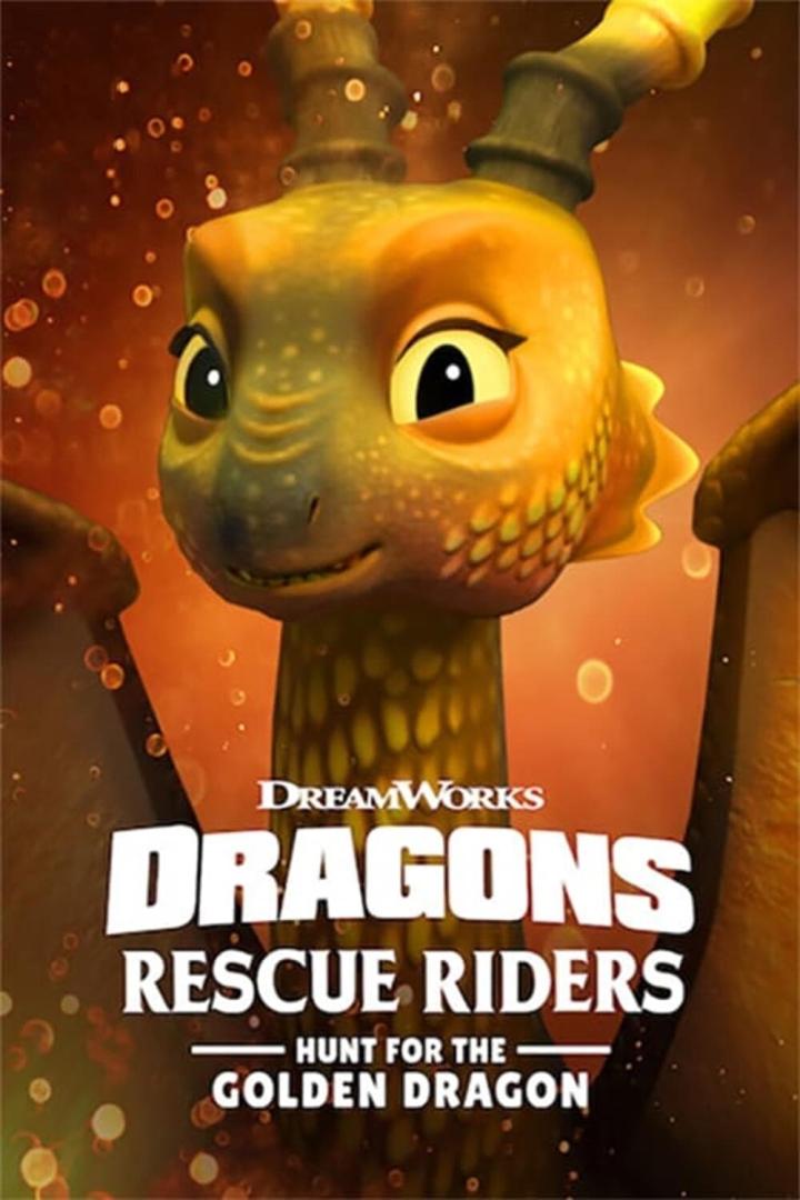 Ein gelber Drache aus „Dragons Rescue Riders: Hunt for the Golden Dragon“.