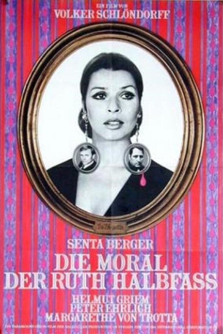 Das Filmplakat für „Die Moral der Ruth Halbfass“ mit Senta Berger in der Hauptrolle.